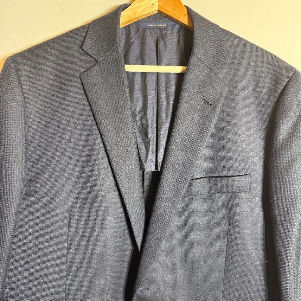 Brooks Brothers Fitzgerald Wool Sport Coat Dinner Jacket Blazer Men's 42L Blue
